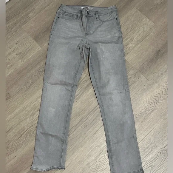 Athleta Jeans Athleta Womens Light Gray Straight Jeans Poshmark